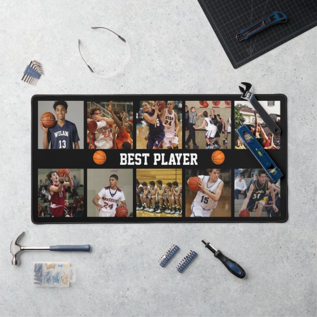 Basketball Collage Schreibtischunterlage (Arbeitsplatz)