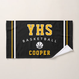 Basketball-Con, Benutzerdefinierter Name & Schule, Handtuch