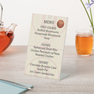 Basketball Court Ball Design Tischschild Sockelschild