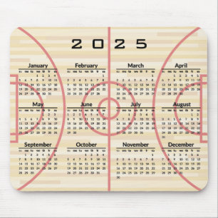Basketball Court Design 2025 Kalender Mousepad
