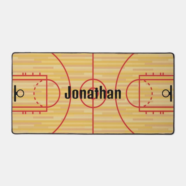 Basketball Court Design Desk Mat Schreibtischunterlage (Vorderseite)