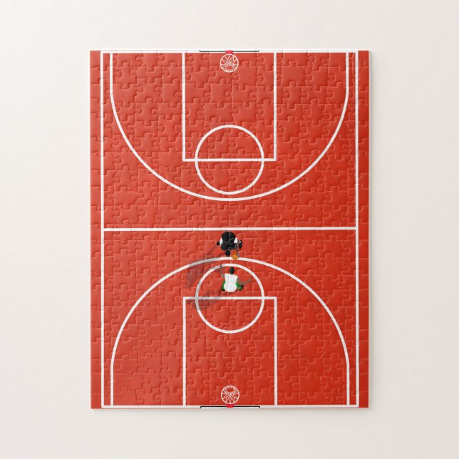 Basketball Court Luftbild Puzzle (Vertikal)