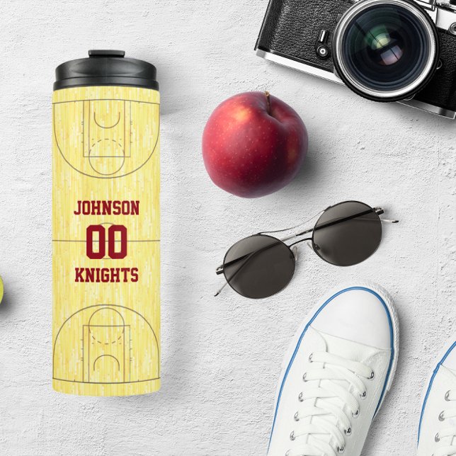 Basketball Court Personalisiert Thermal Tumbler Thermosbecher (Von Creator hochgeladen)