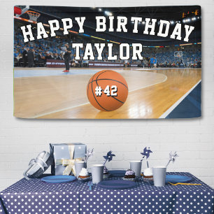 Basketball Court Team Nummer Sport Happy Geburtsta Banner