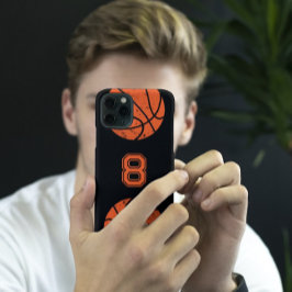 Basketball Custom Jersey Nummer Black Case-Mate iPhone 14 Hülle