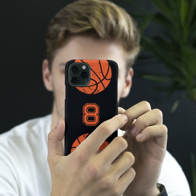 Basketball Custom Jersey Nummer Black Case-Mate iPhone Hülle (Von Creator hochgeladen)