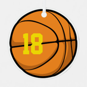 Basketball Custom Player Number Team Jahr Ornament Aus Metall