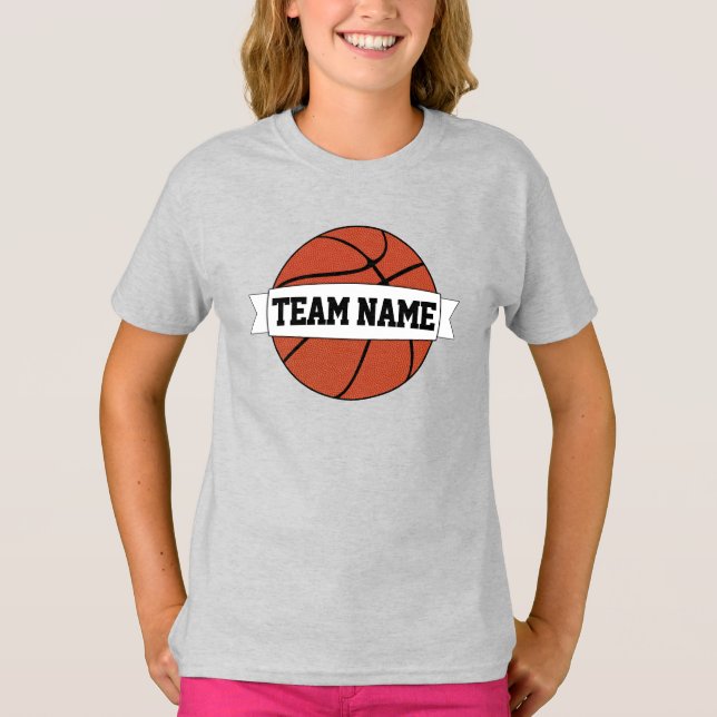 Basketball Custom Team und Name und Nummer des Spi T-Shirt (Vorderseite)