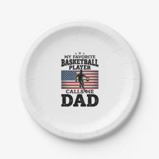 Basketball Dad Patriotic Vintage Engraving T-Shirt Pappteller