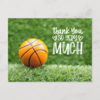Basketball Danke Karte mit Basketball