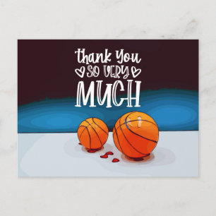 Basketball Danke Karte mit Basketball
