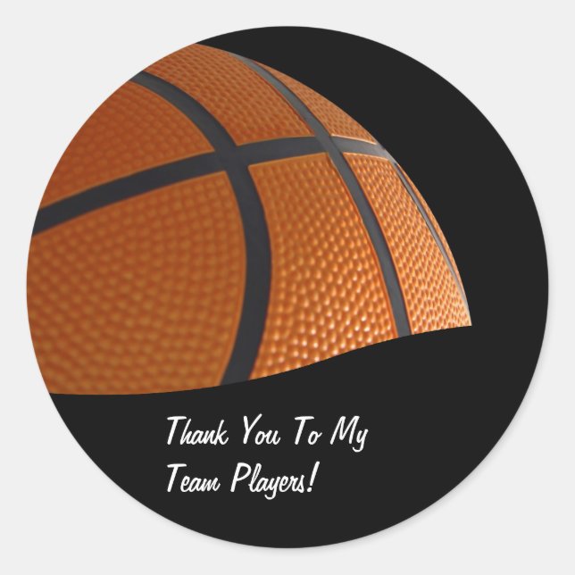 Basketball Danke Stickers (Vorderseite)
