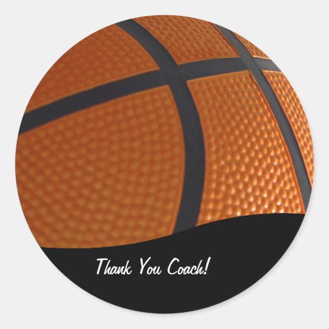 Basketball Danke Stickers (Vorderseite)