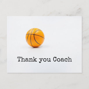 Basketball Dankeschön Coach Postkarte