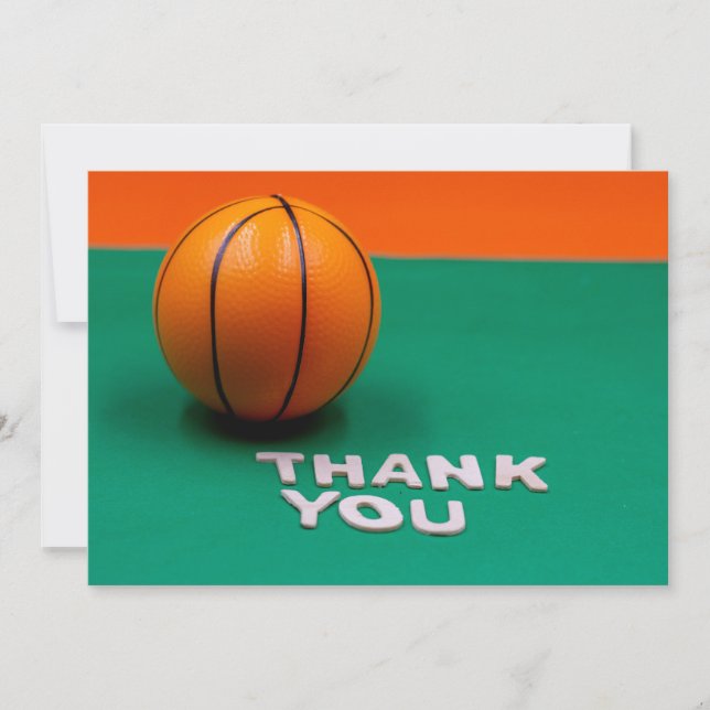 Basketball Dankeschön Karte (Vorderseite)