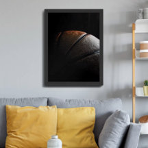 Basketball Dark Textured Minimalistisch Foto