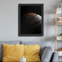 Basketball Dark Textured Minimalistisch Foto