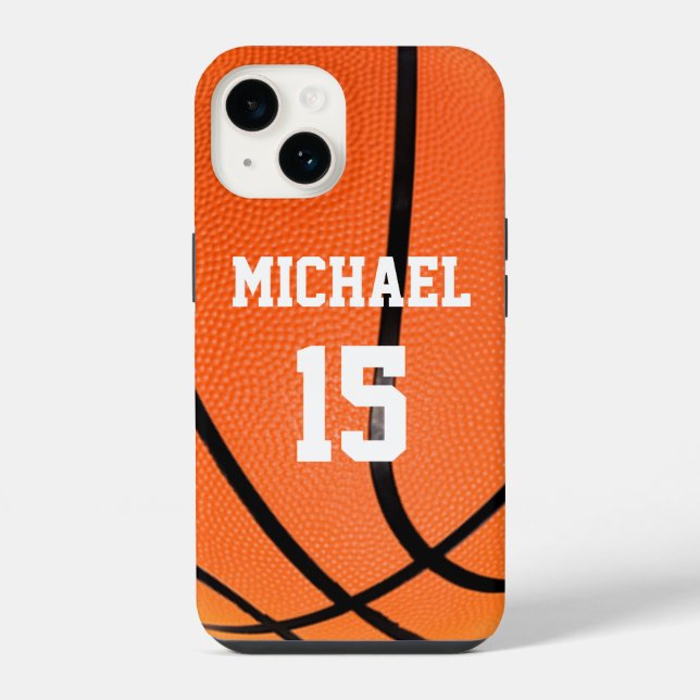 Basketball Dein Name iPhone Hülle (Rückseite)