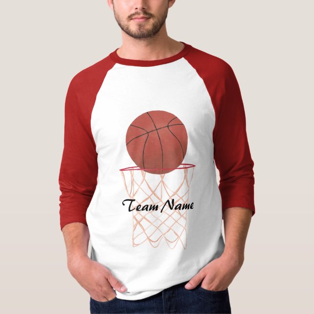 Basketball, der den Basketball bildet, Teamname-Sh T-Shirt (Vorderseite)