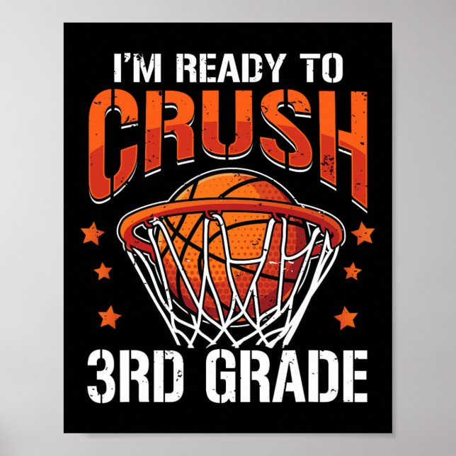 Basketball der dritten Klasse zum Schulkind zurück Poster (Vorne)