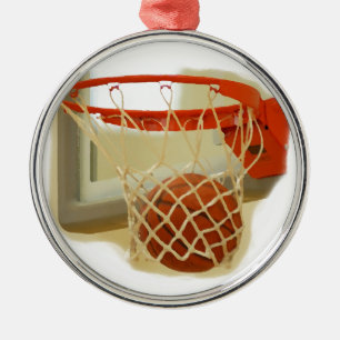 Basketball, der durch Schlupfwinkel fällt Ornament Aus Metall