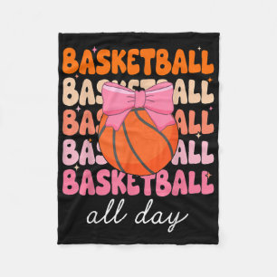 Basketball Der ganze Tag über Spaß Sportdesign für Fleecedecke