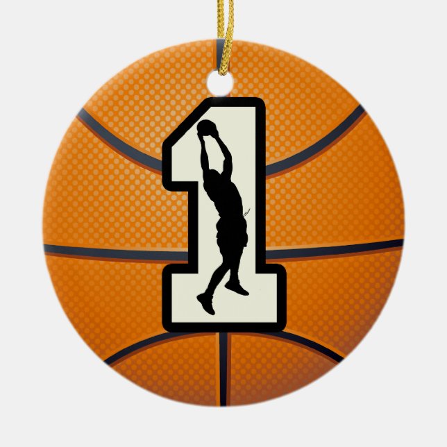 Basketball der Nr.-1 Keramik Ornament (Vorne)