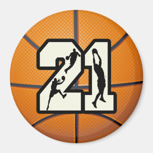 Basketball der Nr.-21 Magnet
