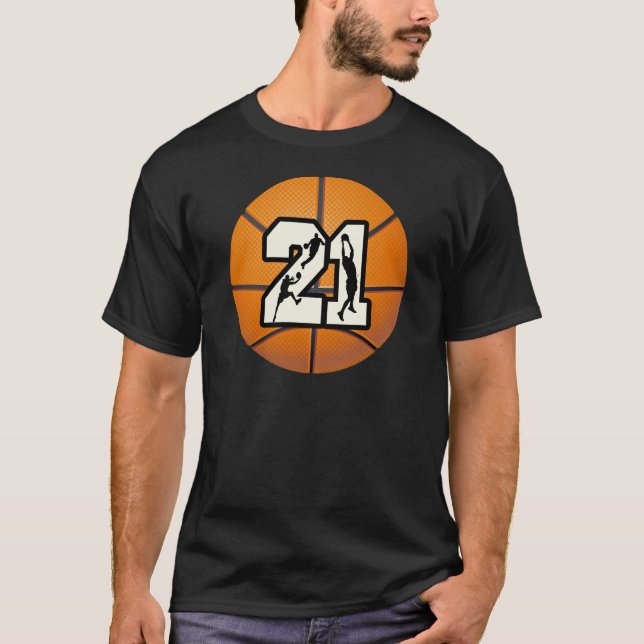 Basketball der Nr.-21 T-Shirt (Vorderseite)