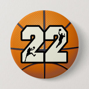 Basketball der Nr.-22 Button