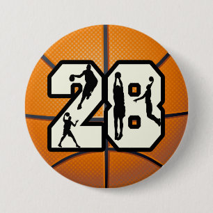 Basketball der Nr.-28 Button