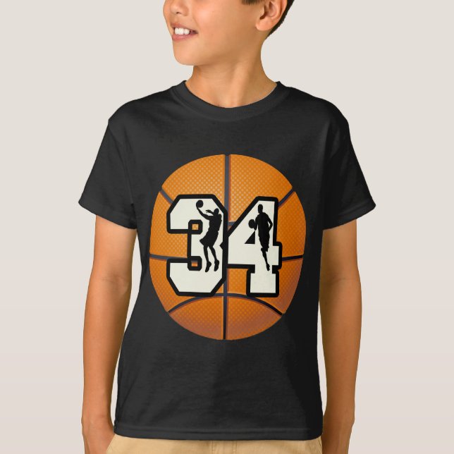 Basketball der Nr.-34 T-Shirt (Vorderseite)