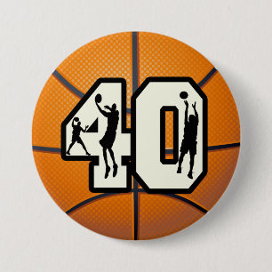 Basketball der Nr.-40 Button