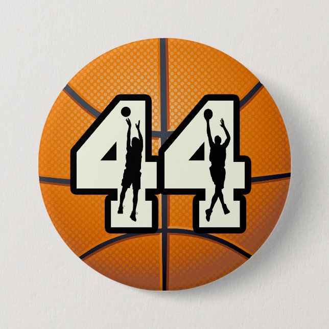 Basketball der Nr.-44 Button (Vorderseite)