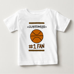 Basketball des Fan-#1 fertigen es besonders an Baby T-shirt