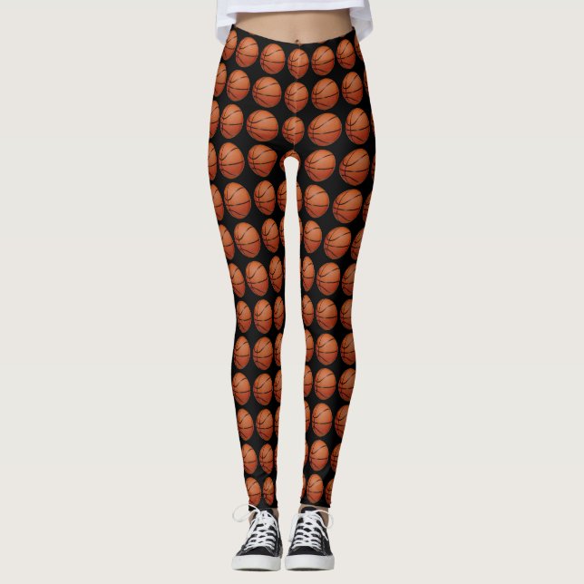 Basketball Design All-Over-Print-Leggings Leggings (Vorderseite)