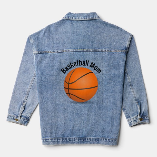 Basketball Design Denim Jacket Jeansjacke (Rückseite)