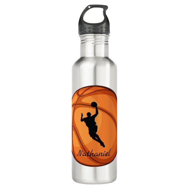 Basketball-Design Edelstahlflasche (Vorderseite)