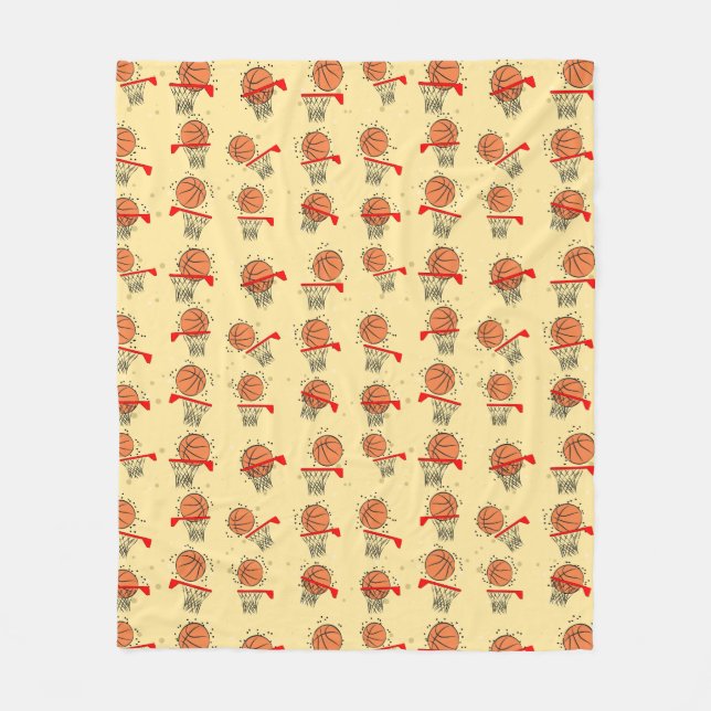 Basketball-Design Fleecedecke (Vorderseite)