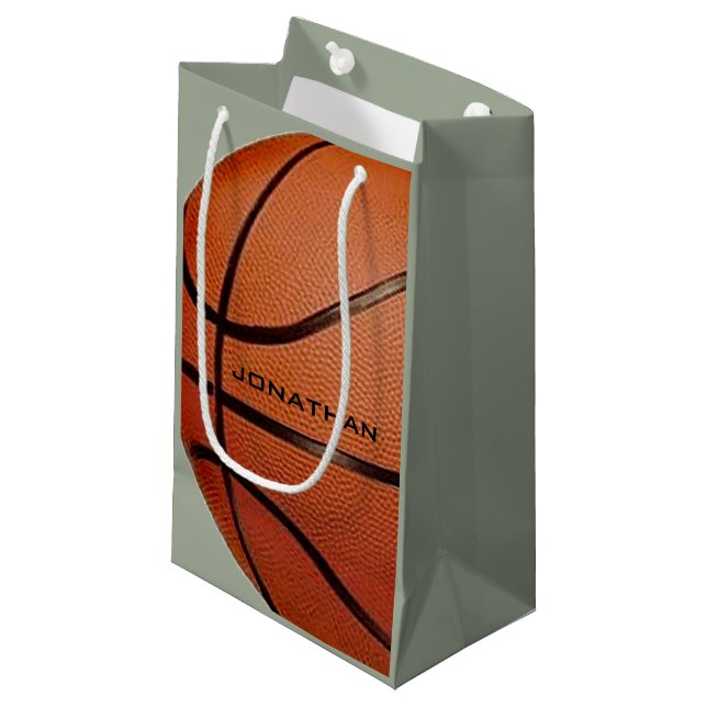 Basketball Design Geschenktasche Kleine Geschenktüte (Vorderseite Schrägansicht)