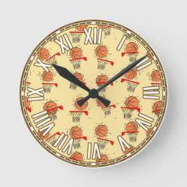 Basketball-Design Runde Wanduhr