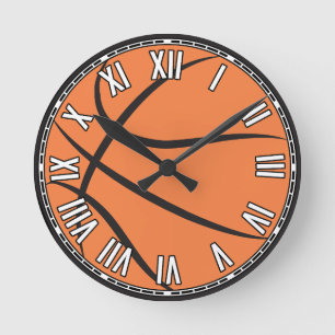 Basketball-Design Runde Wanduhr
