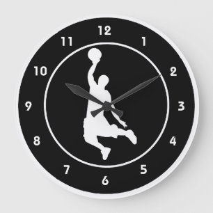 Basketball Design Wall Clock Große Wanduhr