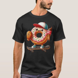 Basketball Donut Ice Creme Skate T-Shirt