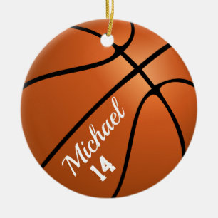 Basketball Doppelseitige Ornament-Runde Keramik Ornament