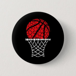 Basketball Dots Happy Dot Day für Kinder Mann Frau Button