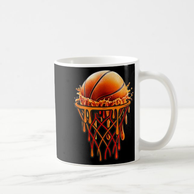 Basketball Drip Graphic, Basketball Funny Bruh Gif Kaffeetasse (Rechts)