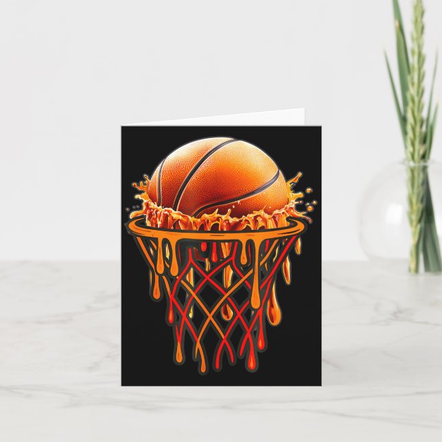 Basketball Drip Graphic, Basketball Funny Bruh Gif Karte (Vorderseite)