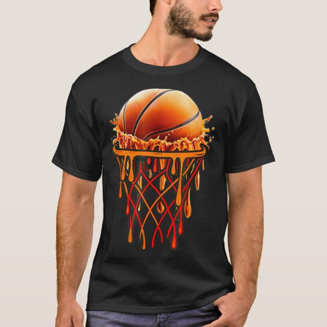 Basketball Drip Graphic, Basketball Funny Bruh Gif T-Shirt (Vorderseite)