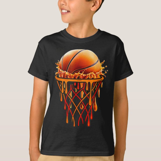 Basketball Drip Graphic, Basketball Funny Bruh Gif T-Shirt (Vorderseite)
